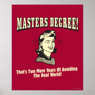 Poster Masters Degree : Eviter le monde réel