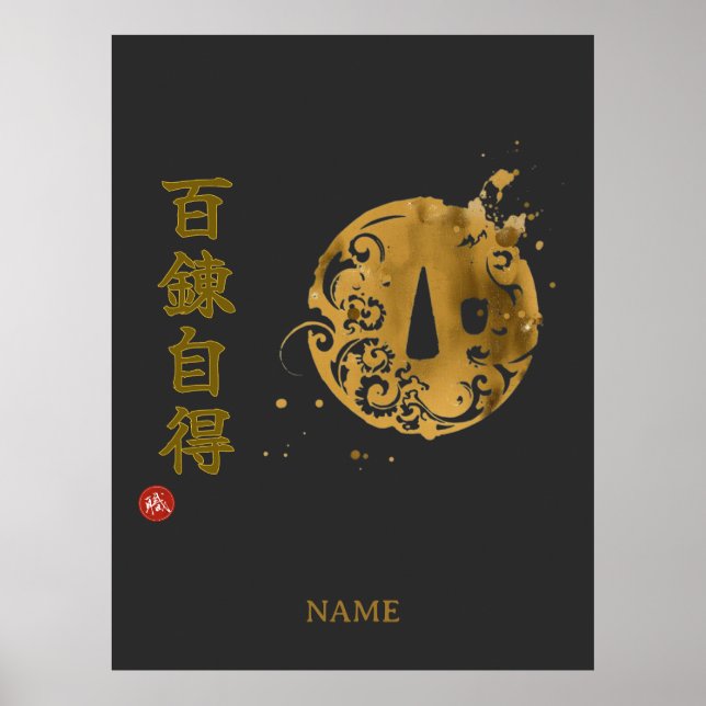Poster Mastery (Hyakuren Jitoku) Kanji (Devant)