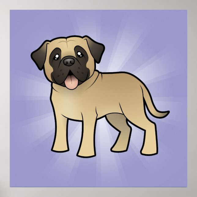 Poster Mastiff de dessin animé / Bullmastiff (Devant)