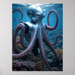 Poster mat Cyber Octopus