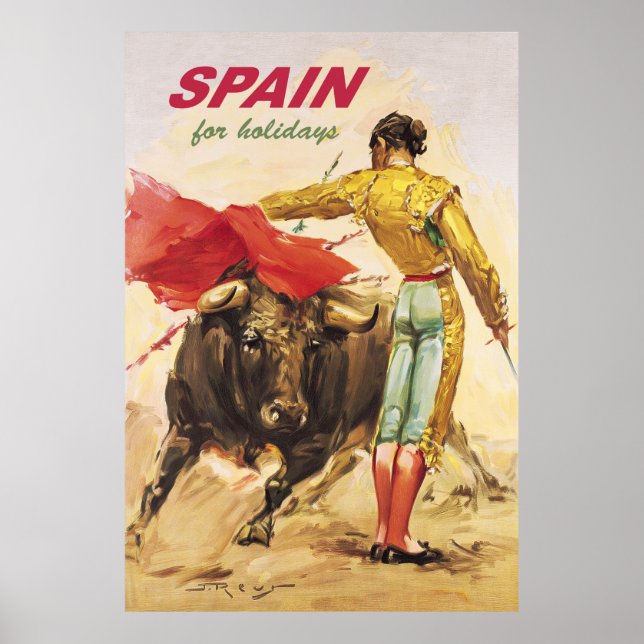 Poster Matador et bull. La tauromachie. Espagne pour les  (Devant)