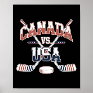 Poster Match de hockey sur glace Canada États-Unis Sport