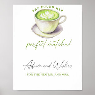 Poster Matcha - Conseils et Vœux pour les Nouveaux Mariés