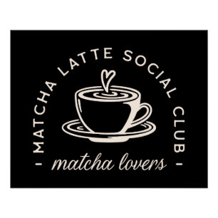 Poster Matcha latte amants citations