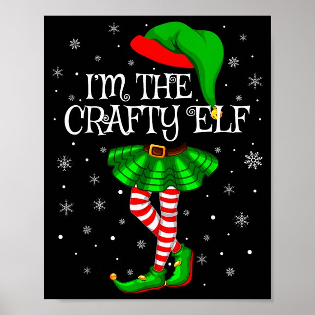 Poster Matching Family Group I'm The Crafty Elf Christmas (Devant)
