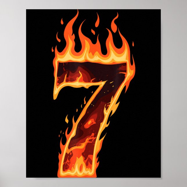 Poster Matching Six Seven Flaming Ice Funny Meme 67 Coupl (Devant)