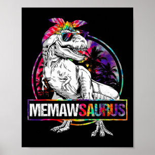 Poster Matchs Famille Memawsaurus Dinosaur Memaw Saurus