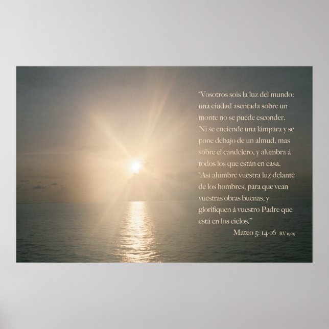 Poster Mateo 5: 14-16 (version horizontale) (Devant)