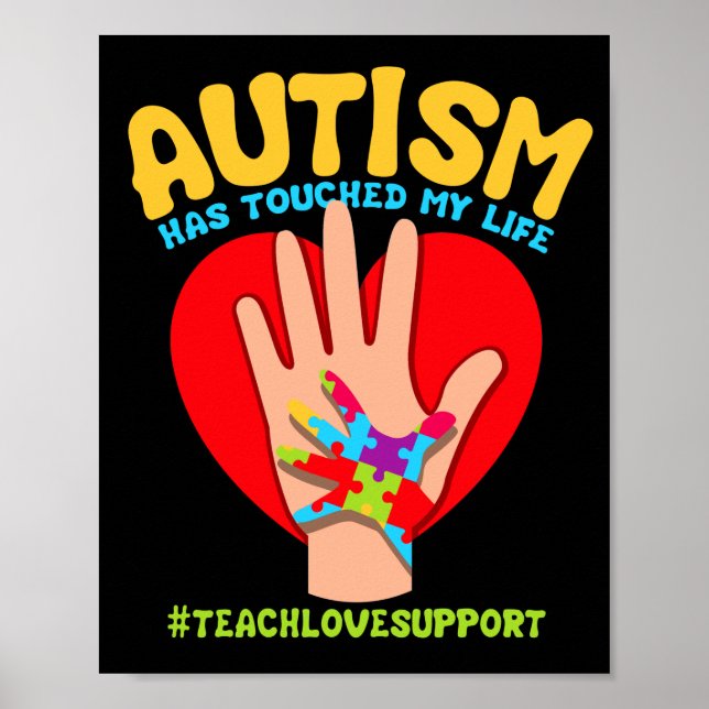 Poster Maternelle École Préscolaire L'autisme A Touché (Devant)