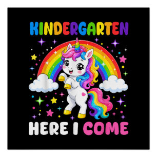 Poster Maternelle me voilà Licorne Rentrée scolaire