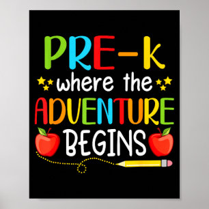 Poster Maternelle où l'aventure commence retour à l'école