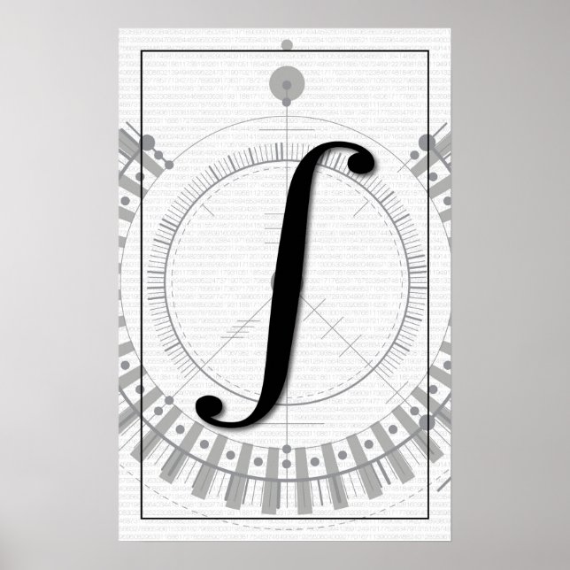 Poster Math Art - Intégral (Devant)
