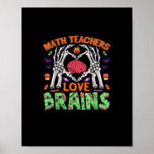Poster Math Cerveau Coeur Squelette Main Zombie Halloween