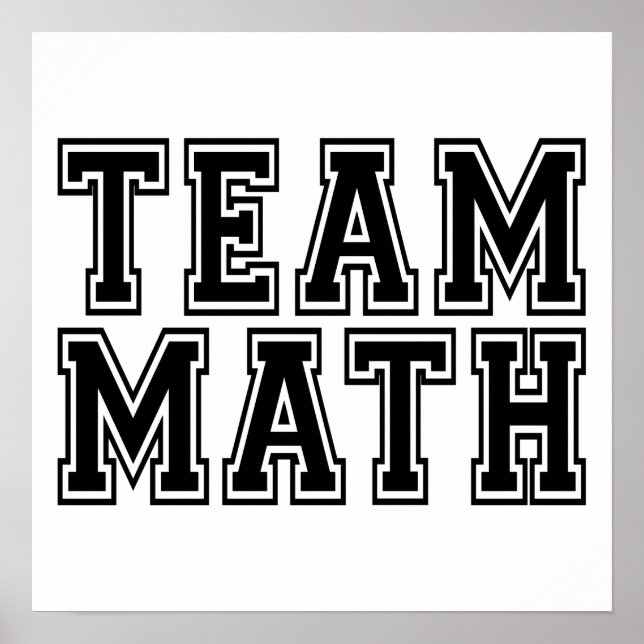 Poster Math d'équipe (Devant)