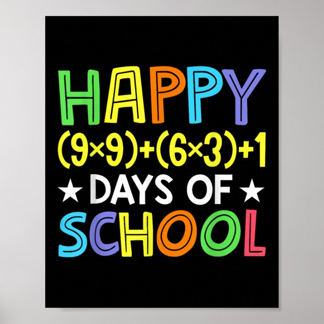 Poster Math Formula 100 Jours D'École Drôle Enseignant Ma (Devant)