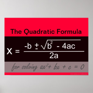 Poster math formule quadratique