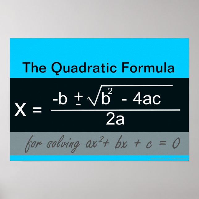 Poster math formule quadratique (Devant)