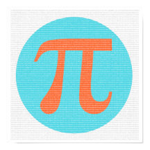 Math geek symbole Pi, orange et bleu