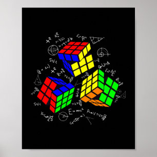 Poster Math Lover Cuber Speed Cubing Puzzles Funny Cube G