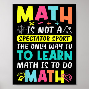 Poster Math N'Est Pas Un Spectateur Sports Retour À L'Éco