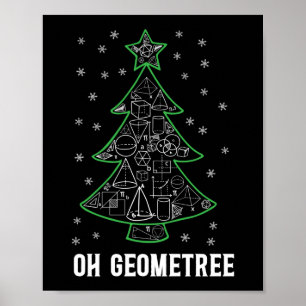Poster Math Oh Geometree étudiant Nerd Pi Jour Noël