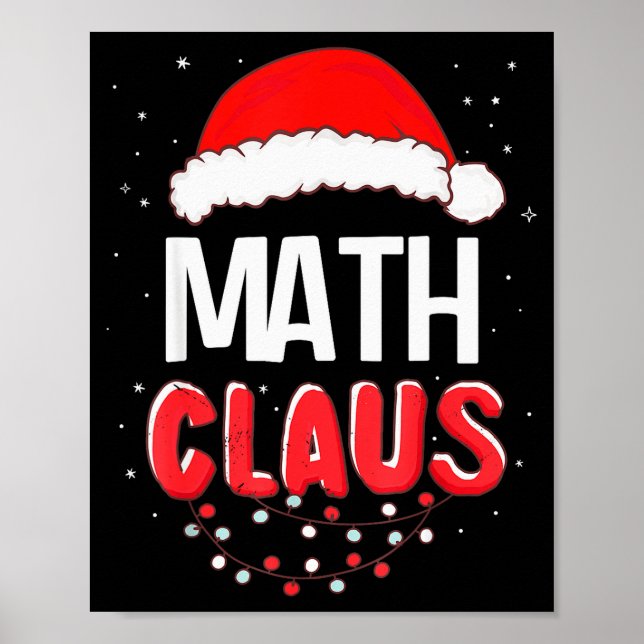 Poster Math Santa Claus Christmas Matching Costume  (Devant)
