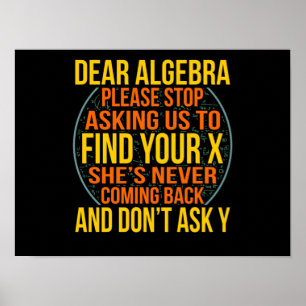 Poster Math Teacher Matatics Maths