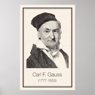 Poster Mathématiciens - Gauss