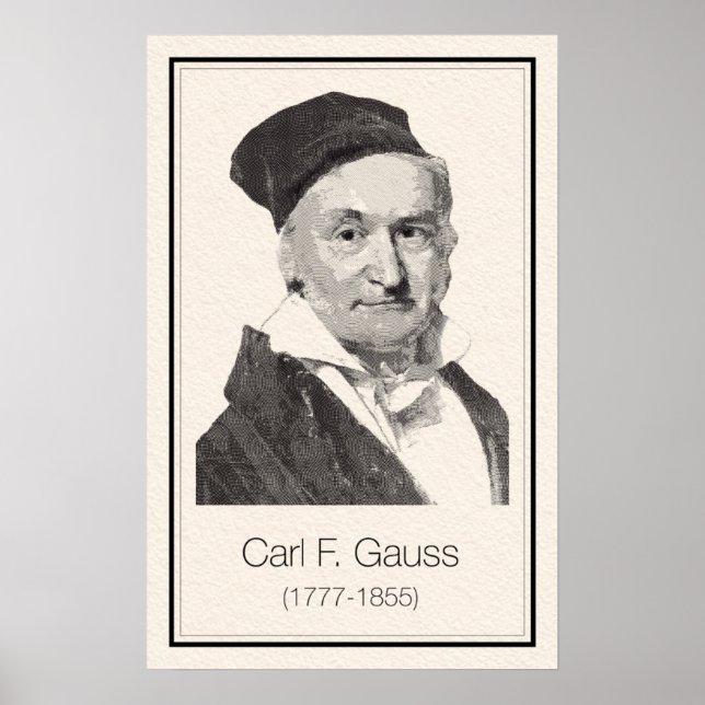 Poster Mathématiciens - Gauss (Devant)
