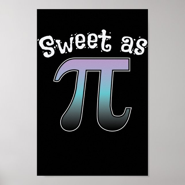 Poster Mathematik Sweet comme Pi (Devant)
