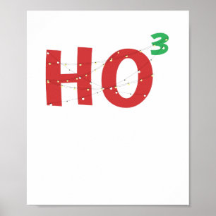 Poster Mathématiques de Noël Nerd HOHOHO Lumières de Noël