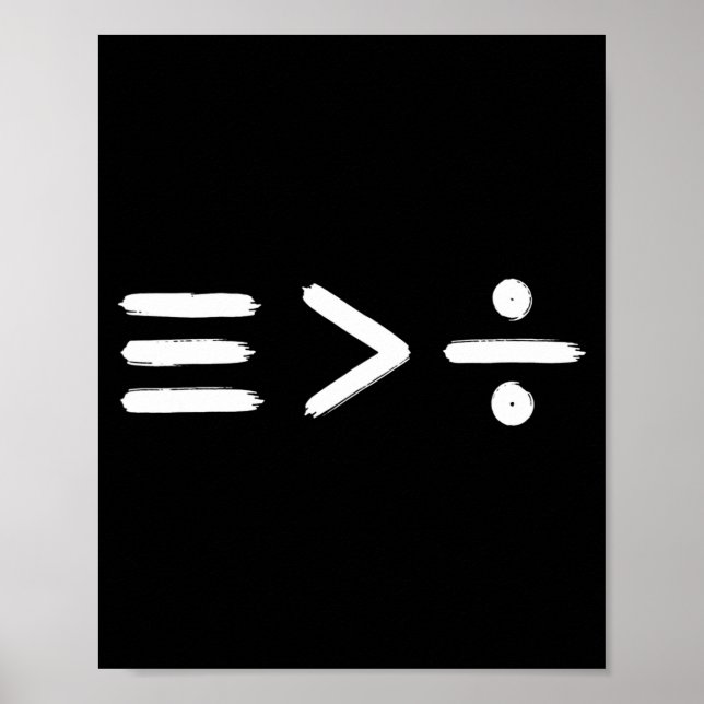 Poster Mathématiques Égalité > Symbole Mathématique de (Devant)
