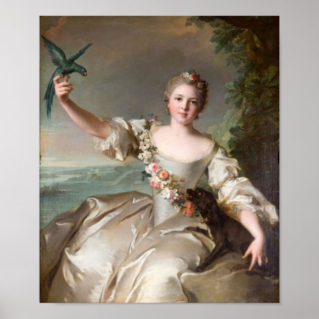 Poster Mathilde de Canisy - Marquise d'Antin - Nattier (Devant)