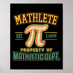 Poster Mathlete Mathletic Department Pi 3.14 Math Calculu