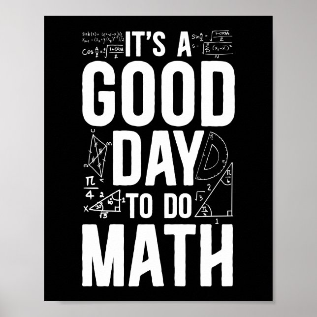 Poster Maths C'Est Un Bon Jour Pour Faire Math Enseignant (Devant)