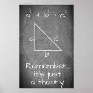 Poster Maths drôle Pythagore Théorie Géométrie