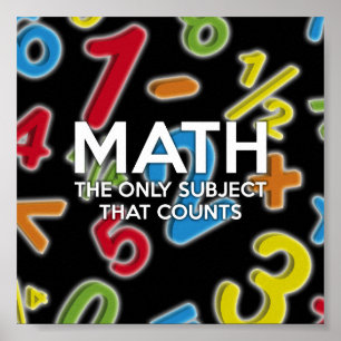 Poster Maths. Le seul sujet qui compte