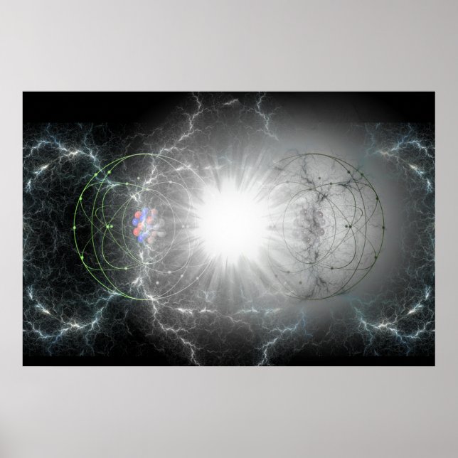 Poster Matière - collision anti-matière (Devant)