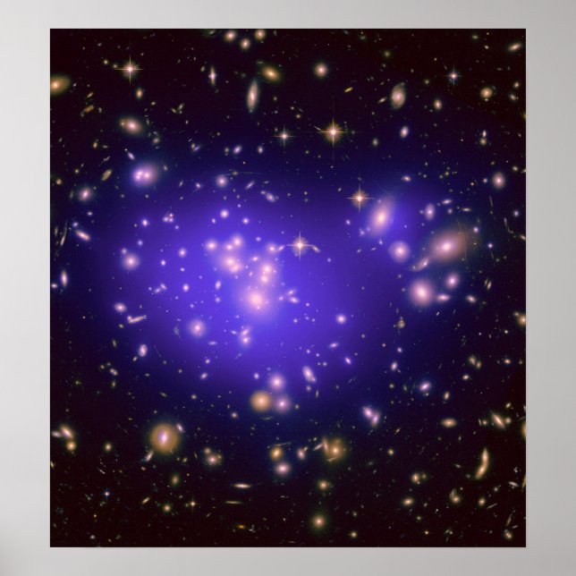 Poster Matière noire en Galaxy Cluster Abell 1689 (Hubble (Devant)