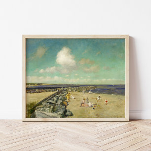 Poster Matin à Breakwater   William Merritt Chase
