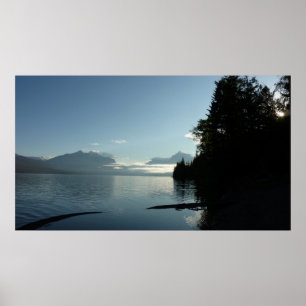 Poster Matin au lac McDonald dans le parc national des Gl