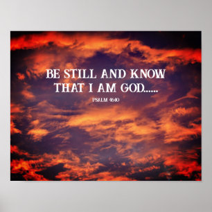 Poster Matin Ciel Be Psaume Encore 46:10 Inspirational