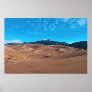 Poster Matin dans le champ de dune