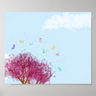 Poster Matin des papillons