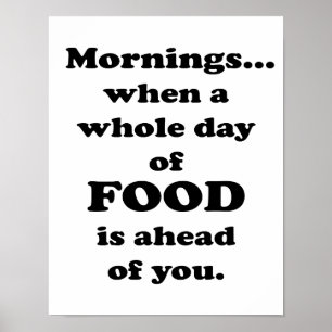 Poster Matin... Devis alimentaire amusant
