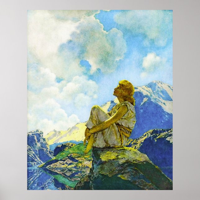 Poster Matin (printemps), par Maxfield Parrish (Devant)