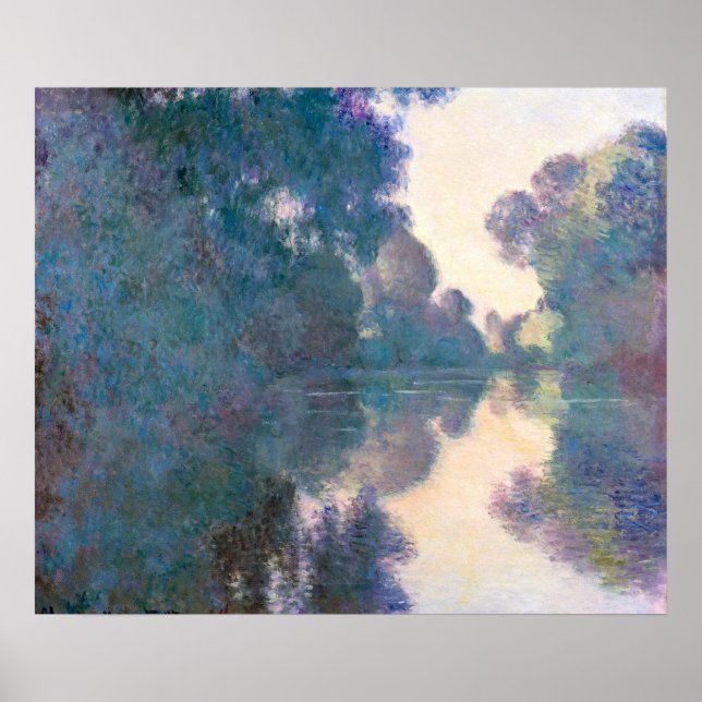 Poster Matin sur la Seine : Claude Monet impressionniste (Devant)