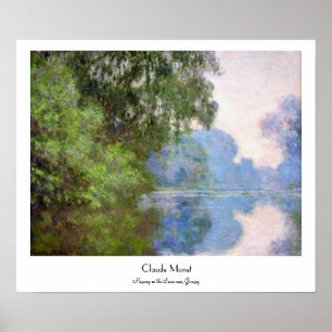 Poster Matin sur la Seine près de Giverny Claude Monet