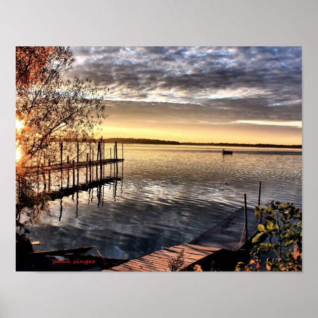 Poster Matin sur le lac Monona (Devant)