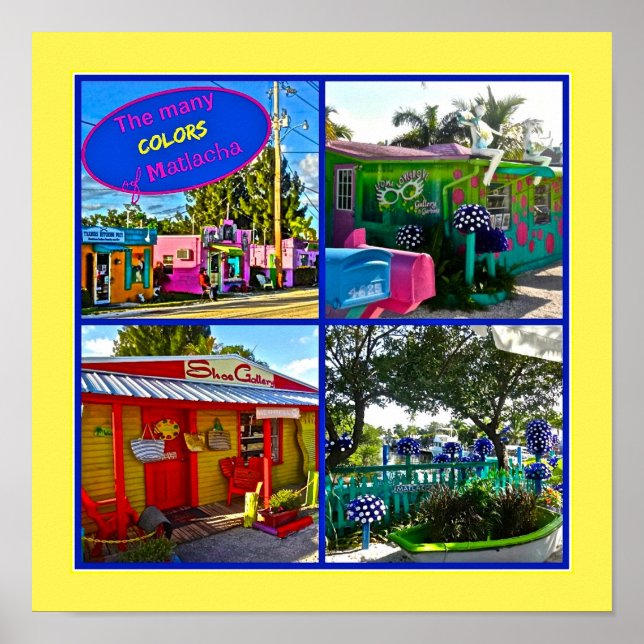 Poster Matlacha Pine Island Floride (Devant)